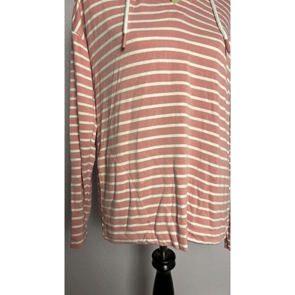 Buffalo David Britton PINK & WHITE Stripe Top Women’s Medium - Picture 2 of 7